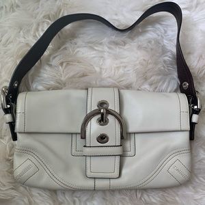 Coach, white small hand clutch